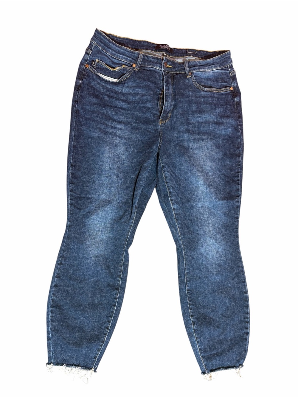 Judy Blue Dark Wash High Rise Crop Jeans Women's Plus Size 18W Stretch Denim